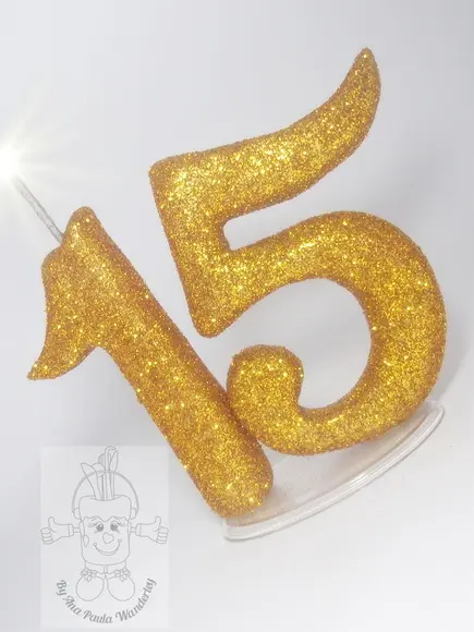 Vela 15 Anos  Glamourosa Luxo | Vela de Aniversário Debutante Decorativa