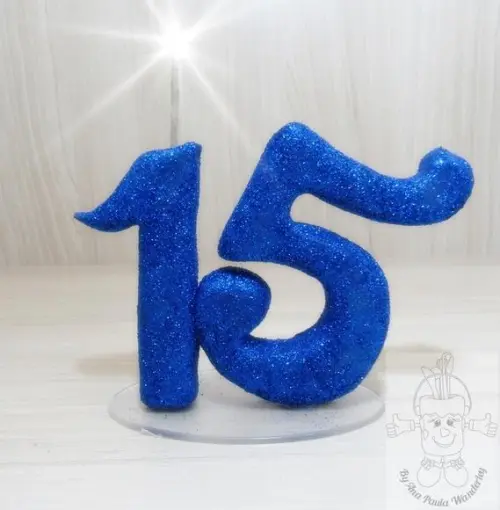 Vela 15 Anos brilho Luxo | Vela de Aniversário Debutante