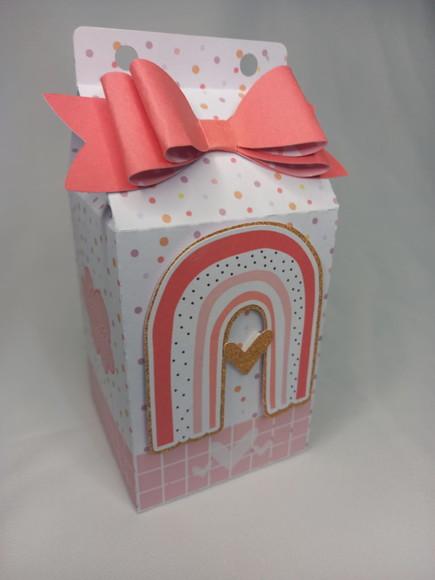 Caixa Milk personalizada Arco-ìris Boho- 25 unidades