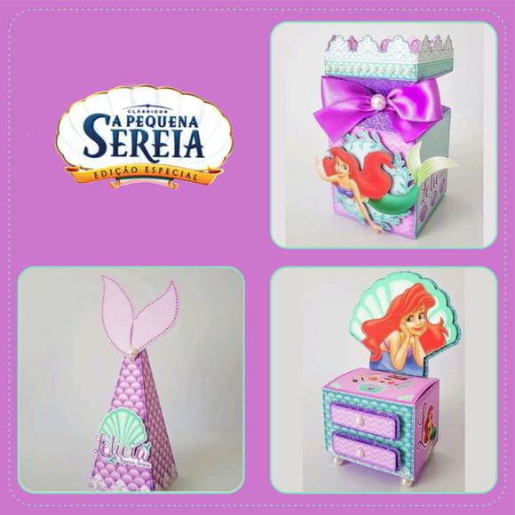 Kit Festa 30 Lembrancinhas Personalizadas Ariel Sereia Promo