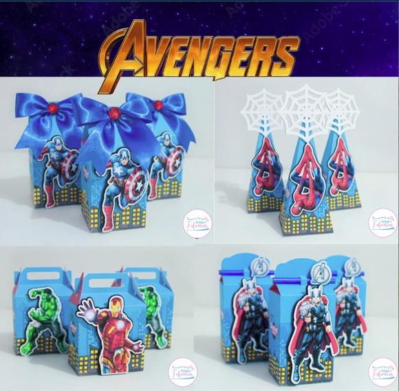 Kit Festa 30 Lembrancinhas Personalizadas Vingadores