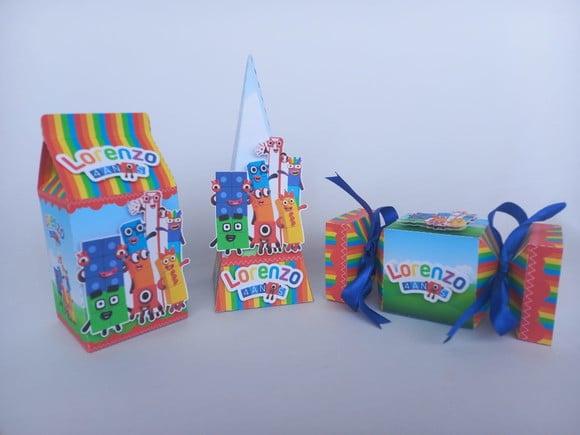 Kit Festa 32 Lembrancinhas Numberblocks + Convite Digital
