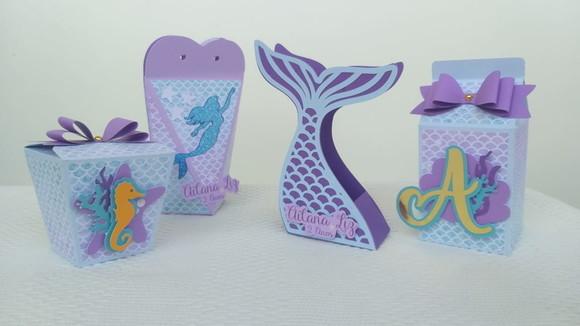 Kit Festa 90 Lembrancinhas Personalizadas sereia Luxo