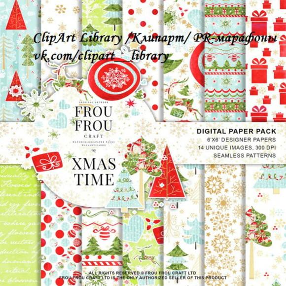 Kit papel digital natal