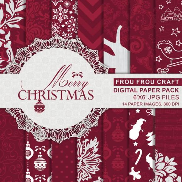 Kit papel digital natal