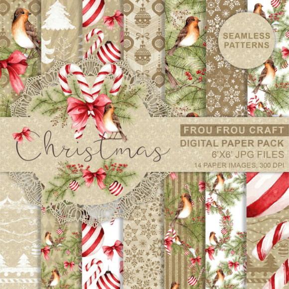 Kit papel digital natal