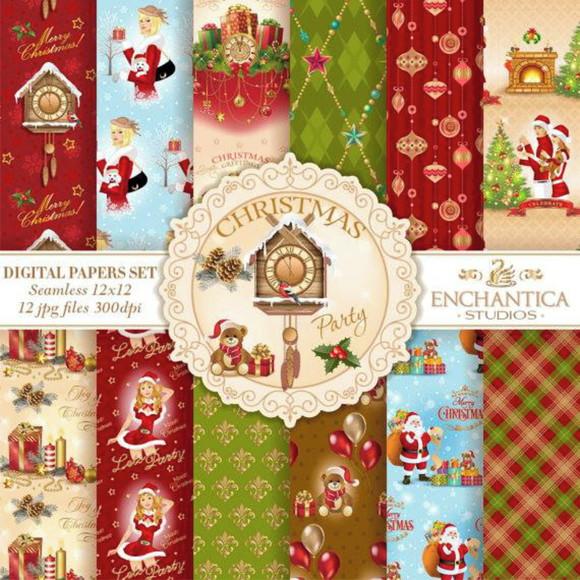 Kit papel digital natal