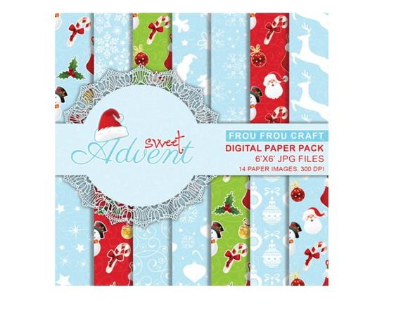 Kit papel digital natal