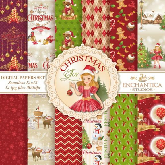 Kit Papel Digital Natal
