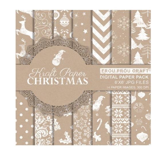 Kit papel digital natal