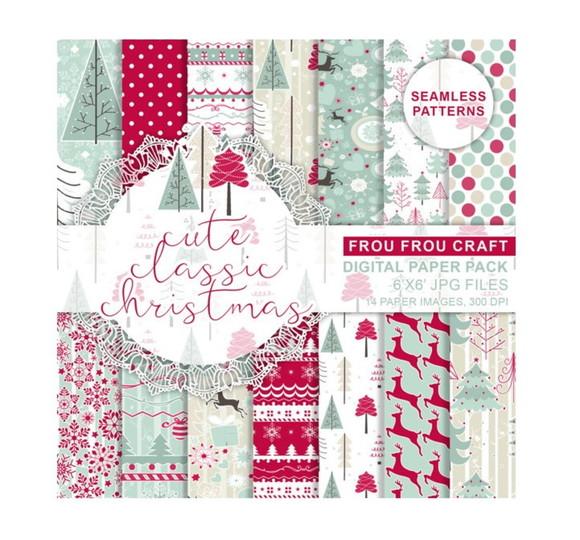 Kit papel digital natal