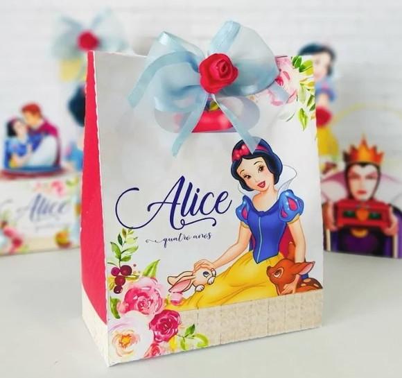 Sacolinha Personalizada Branca de Neve - 10 Unidades
