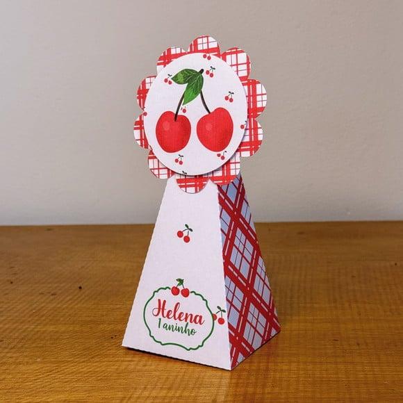 20 Itens Kit de Caixinhas Personalizadas Cerejinha 1 Festas