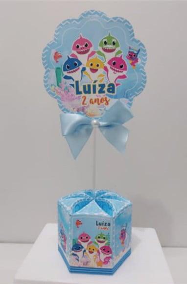 Centro de Mesa Baby Shark Azul 2