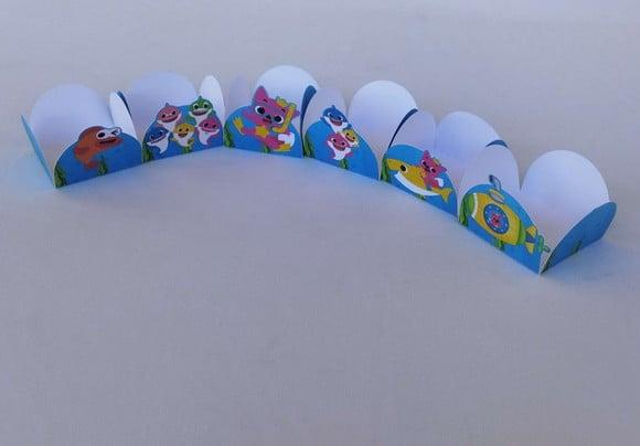 Forminhas para Doces Baby Shark 50 Unidades
