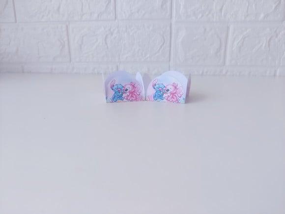 Forminhas para Doces Stitch e Angel Festa Infantil 50 Unids