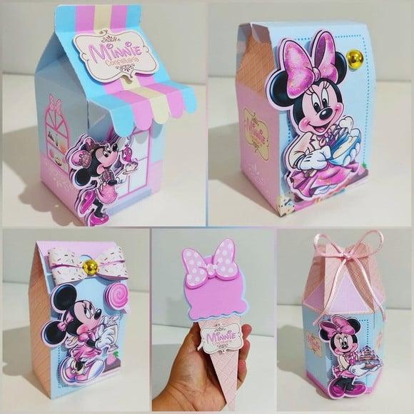 Kit Festa 30 Lembrancinhas Personalizadas Minnie Confeiteira