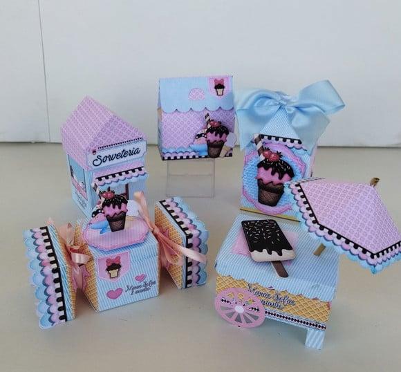 Kit Festa 30 Lembrancinhas Sorveteria Confeitaria