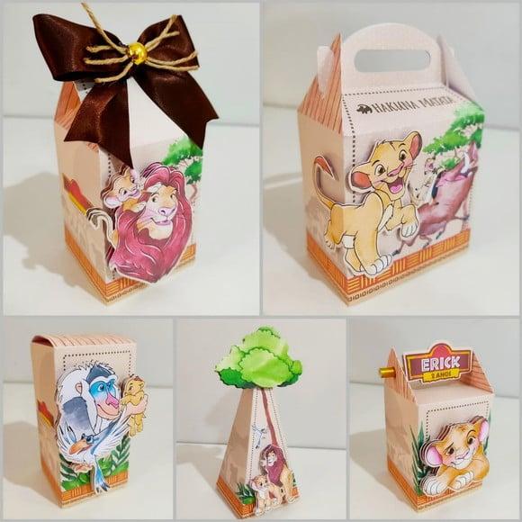 Kit Festa 35 Lembrancinhas Personalizadas Rei Leão 3d