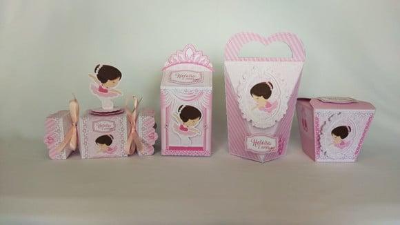 Kit Festa 40 Lembrancinhas Personalizadas Bailarina