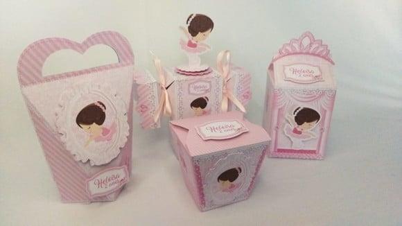Kit Festa 40 Lembrancinhas Personalizadas Bailarina