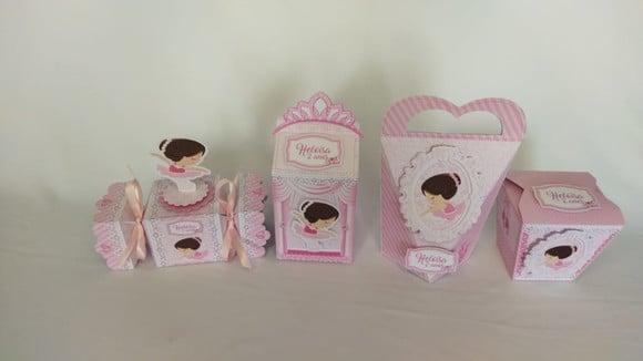 Kit Festa 40 Lembrancinhas Personalizadas Bailarina