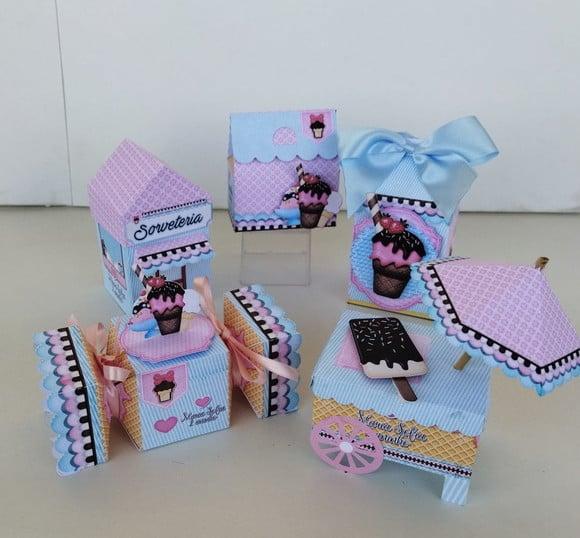 Kit Festa 50 Lembrancinhas Sorveteria Confeitaria.