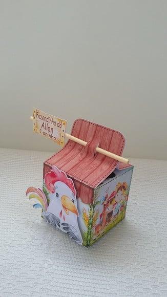 Kit Festa Infantil Caixinhas Fazendinha Aquarela-50 Peças