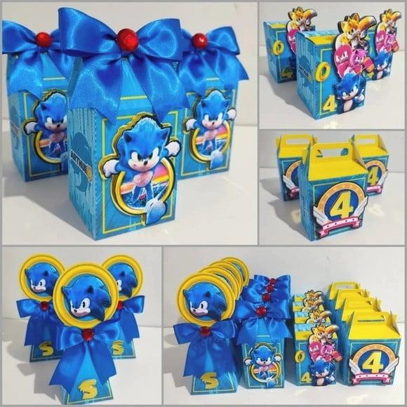 Kit Festa Lembrancinhas Personalizadas Sonic-35 Itens