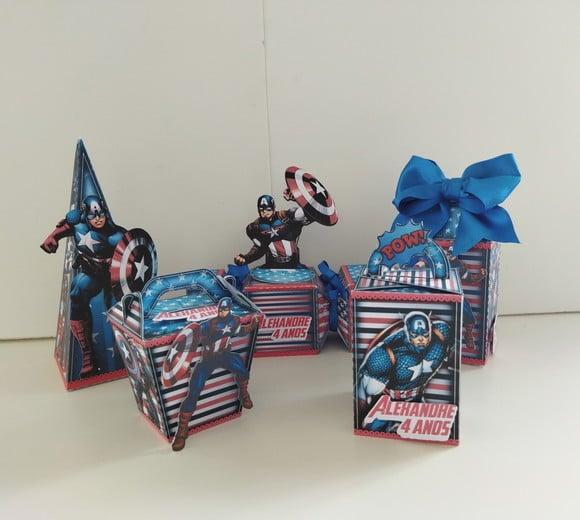 Kit Festa Personalizada Capitão América -20 Itens