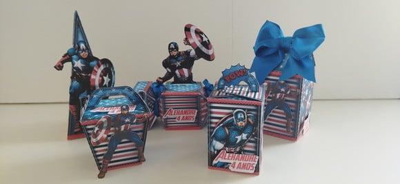 Kit Festa Personalizada Capitão América -25 Itens
