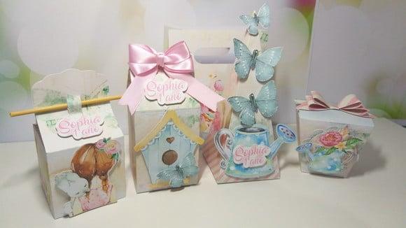 Kit Festa Personalizada Jardim Encantado Aquarela- 35 Itens