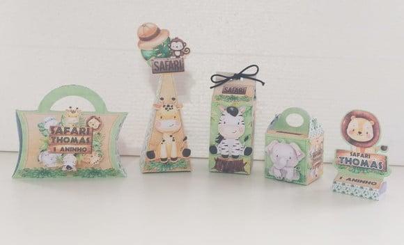 Kit Festapersonalizada Safari Aquarelado 1 -30 Itens