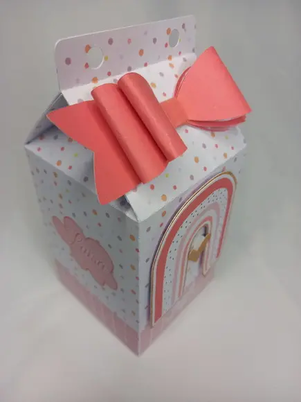 Caixa Milk personalizada Arco-ìris Boho- 25 unidades