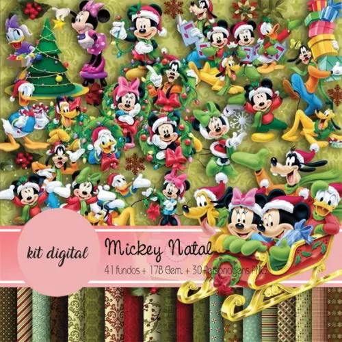 Kit digital natal do Mickey