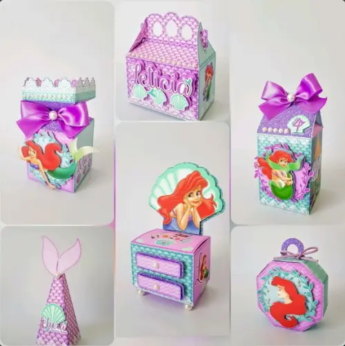 Kit Festa 30 Lembrancinhas Personalizadas Ariel Sereia