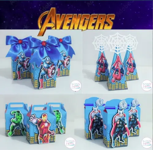 Kit Festa 30 Lembrancinhas Personalizadas Vingadores