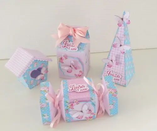 Kit Festa 40 Lembrancinhas Personalizadas jardim luxo 3D
