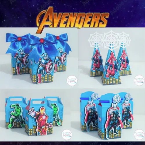 Kit Festa 60 Lembrancinhas Personalizadas Vingadores