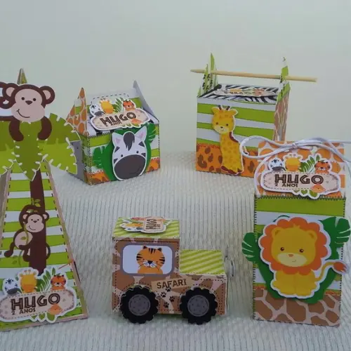 Kit Festa 75 Lembrancinhas Personalizadas Safari