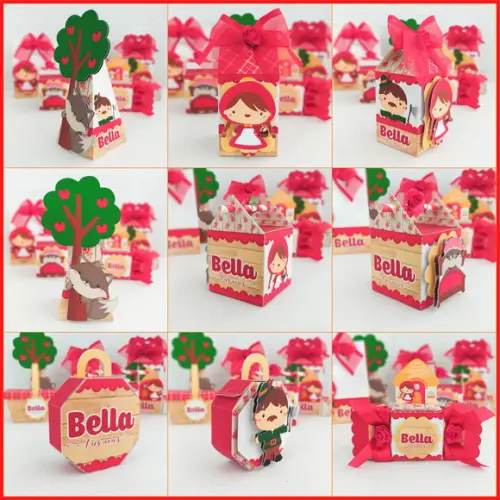 Kit Festa Chapeuzinho Vermelho - Personalizadas 50 peças