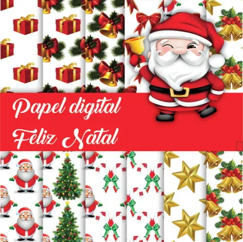 Kit papel digital natal