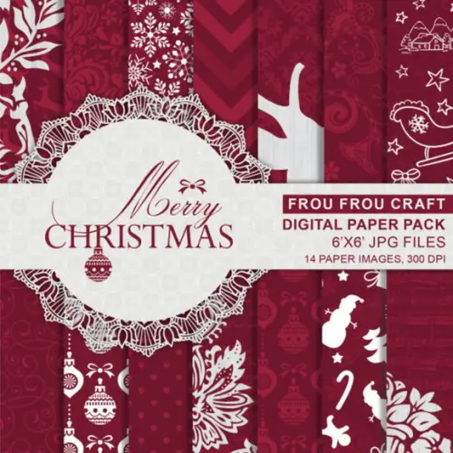 Kit papel digital natal