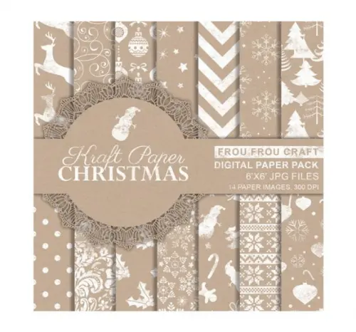 Kit papel digital natal