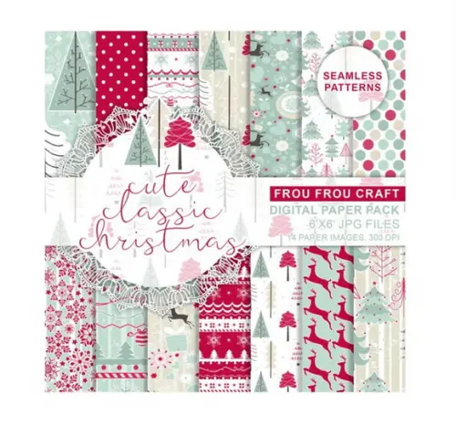 Kit papel digital natal