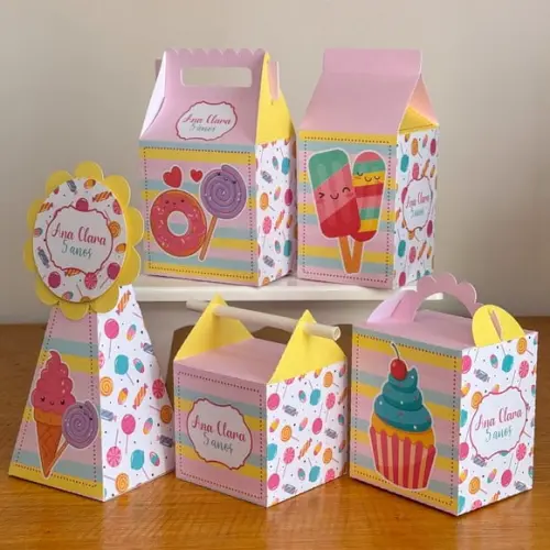 30 Itens Kit de Caixinhas Personalizadas Doces 1 Festas