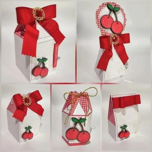 50 Itens Kit de Caixinhas Personalizadas Cerejinha 2 Festas