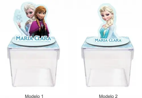 Apliques 3d para Caixa Acrílica Frozen- 30 Unidades