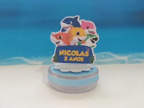 Apliques 3d para Latinhas Baby Shark