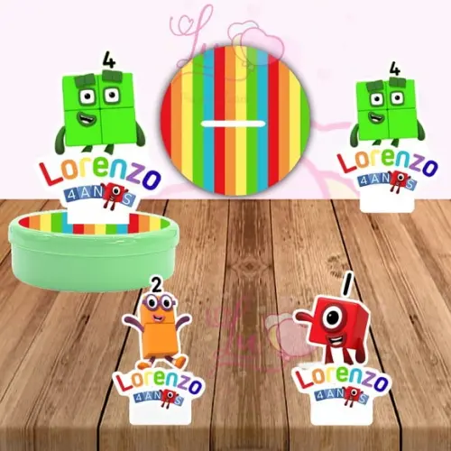 Apliques para Latinhas Numberblocks -30 Unidades